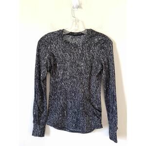 Women's Black and White Long Sleeve Top